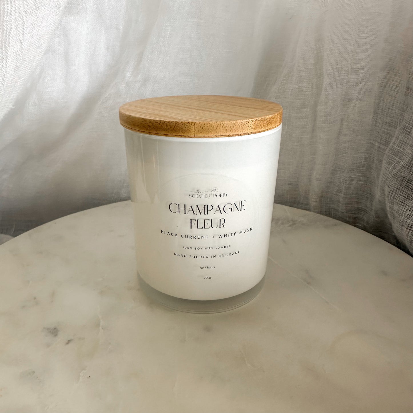Champagne Fleur 300g Triple Scented 100% Soy Candle