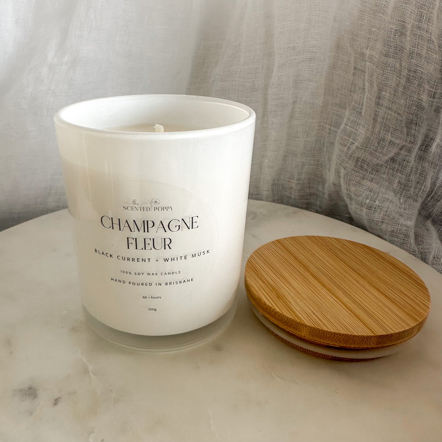 Champagne Fleur 300g Triple Scented 100% Soy Candle
