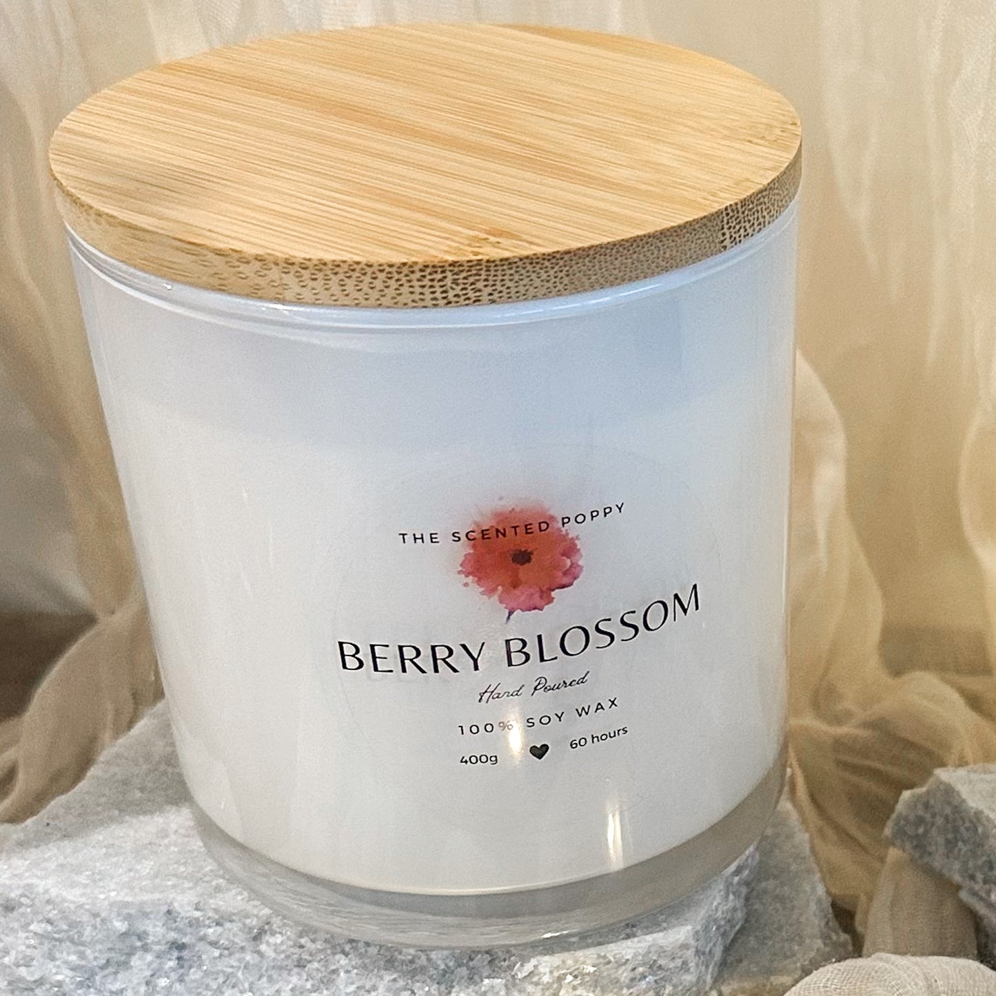 Champagne Fleur 100% soy wax Large 60 hour candle
