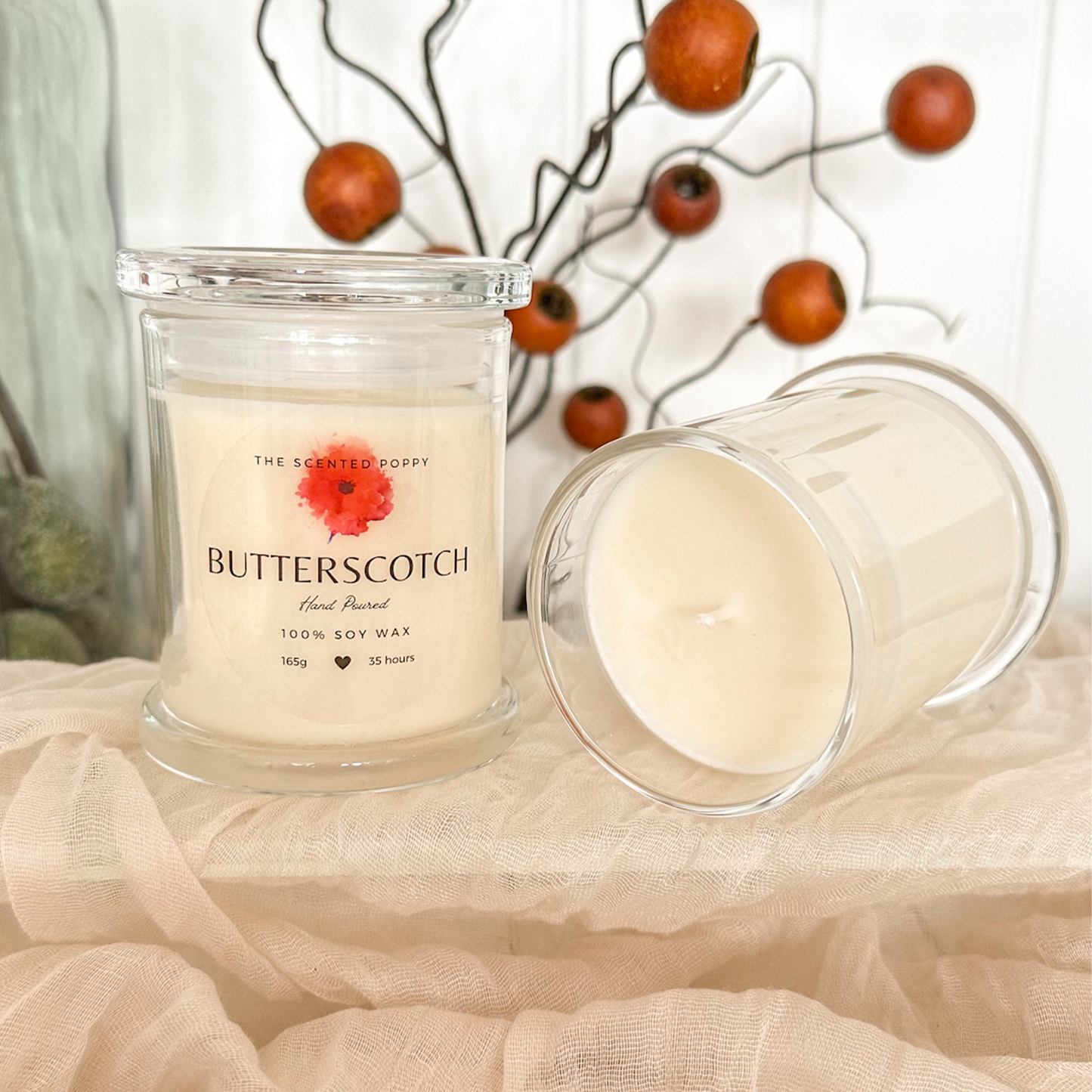 Triple-scented 100% Soy Candle Collection in Butterscotch