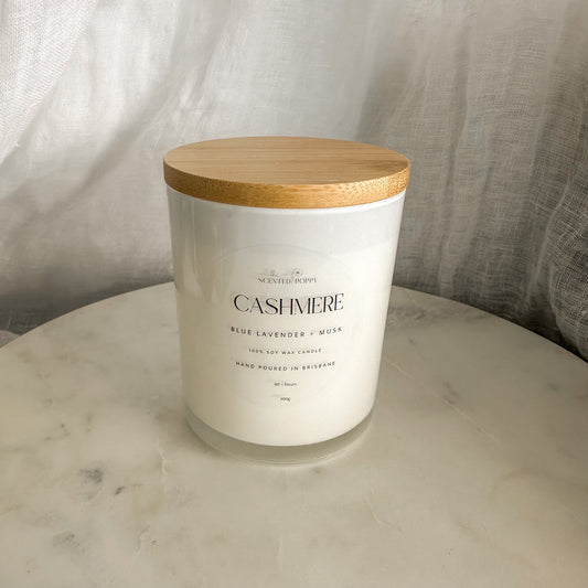 Cashmere 100% soy wax Large 60 hour candle