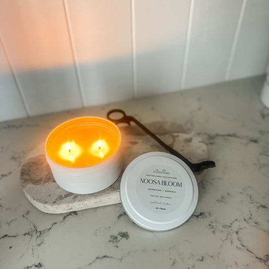Noosa Bloom 220g Travel Tin Triple Scented 100% Soy Wax Candle