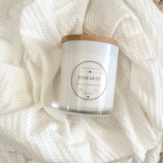 Star Dust frangranced 100% soy Candle