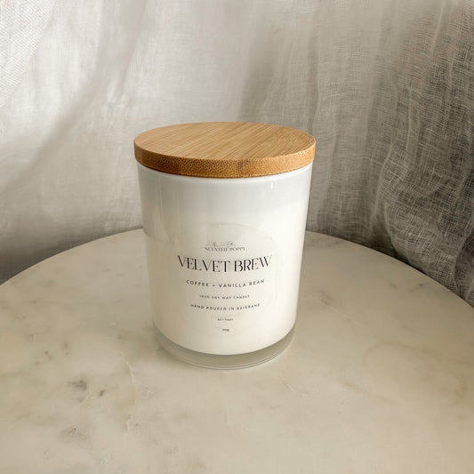 Velvet Brew 100% soy wax Large candle