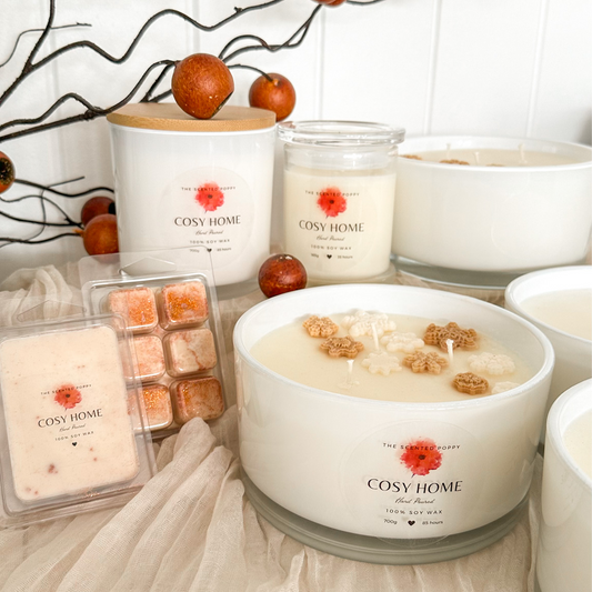 Cosy Home Triple Scented 100% soy Candle Collection